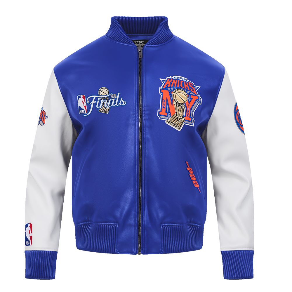 NBA NEW YORK KNICKS BLOUSON POUR HOMME (BLEU ROYAL/BLANC)
