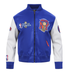 NBA NEW YORK KNICKS BLOUSON POUR HOMME (BLEU ROYAL/BLANC)