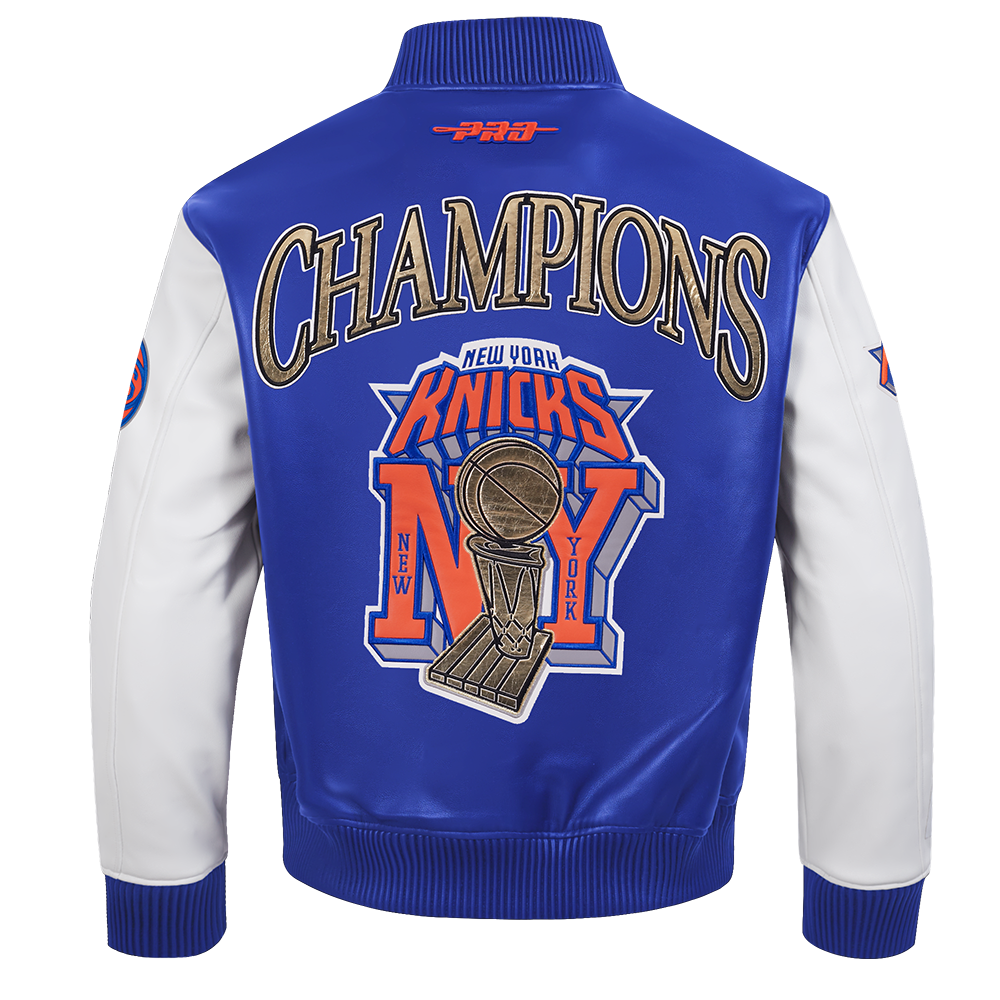 NBA NEW YORK KNICKS BLOUSON POUR HOMME (BLEU ROYAL/BLANC)