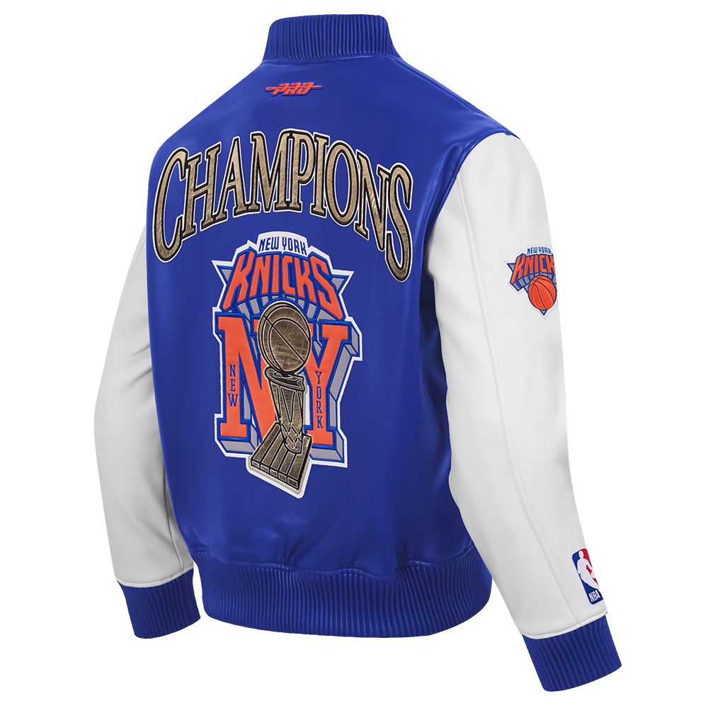NBA NEW YORK KNICKS BLOUSON POUR HOMME (BLEU ROYAL/BLANC)