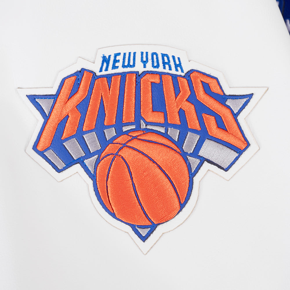 NBA NEW YORK KNICKS BLOUSON POUR HOMME (BLEU ROYAL/BLANC)