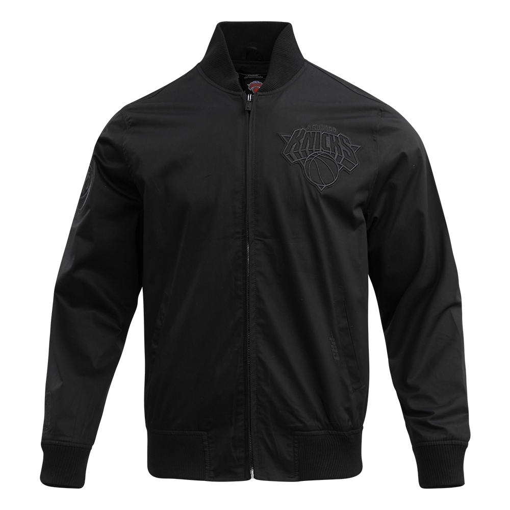 NBA NEW YORK KNICKS NEUTRAL MEN'S  TWILL JACKET (BLACK)