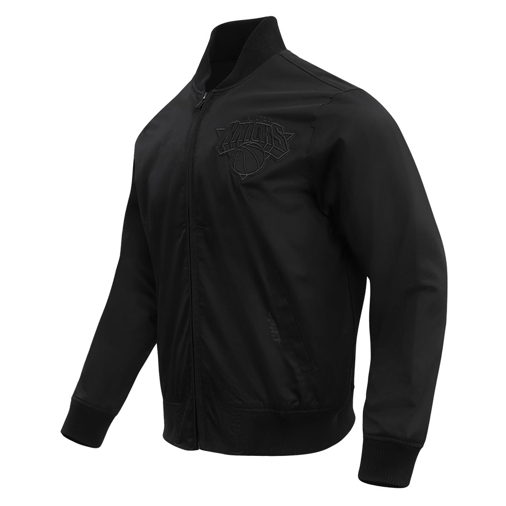 NBA NEW YORK KNICKS NEUTRAL MEN'S  TWILL JACKET (BLACK)