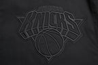 NBA NEW YORK KNICKS NEUTRAL MEN'S  TWILL JACKET (BLACK)