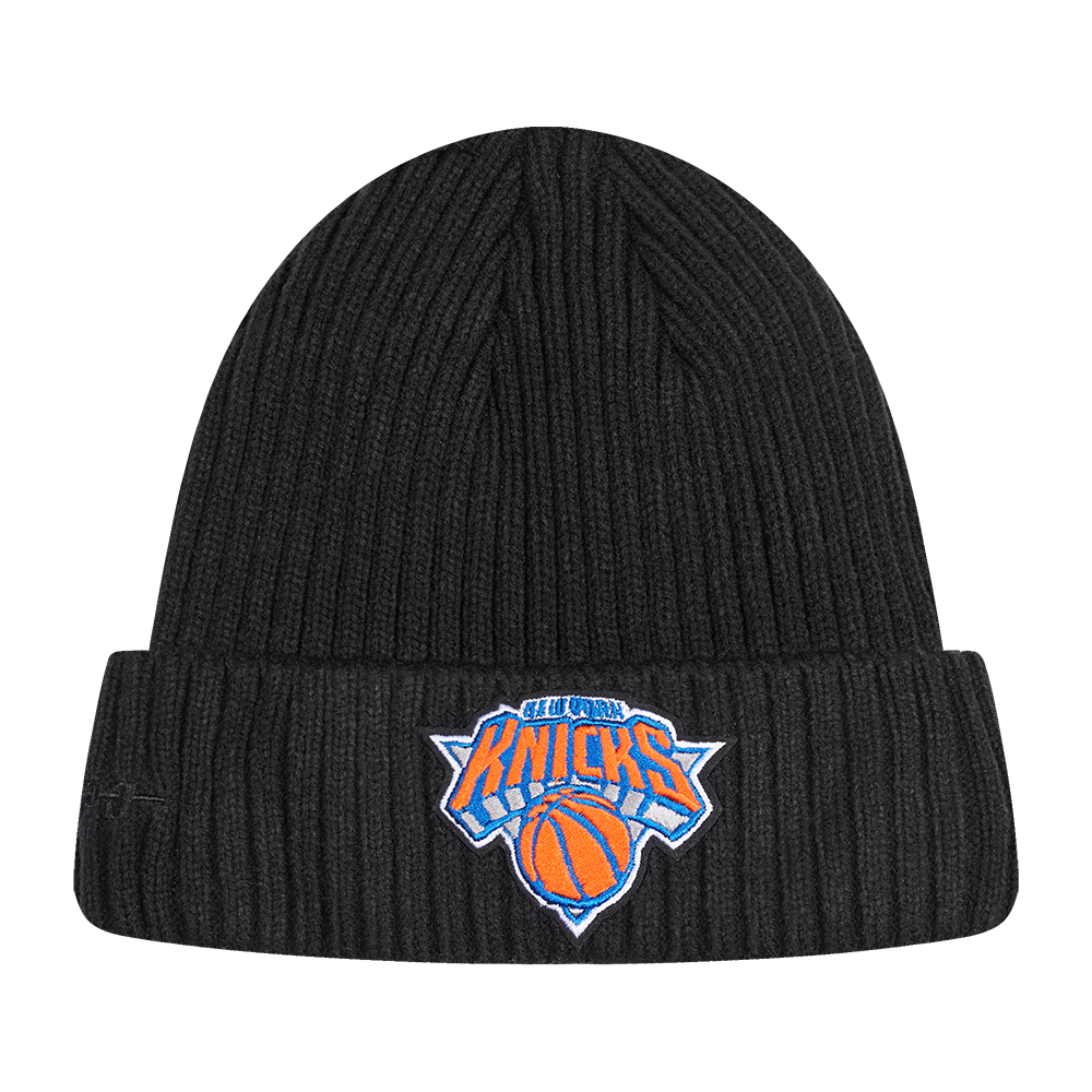 NBA NEW YORK KNICKS OLD ENGLISH BEANIE (BLACK)