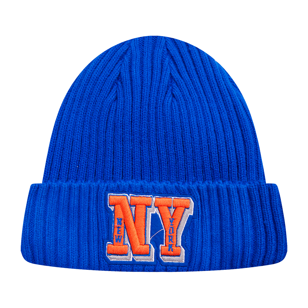 NBA NEW YORK KNICKS MASH UP BEANIE (ROYAL BLUE)