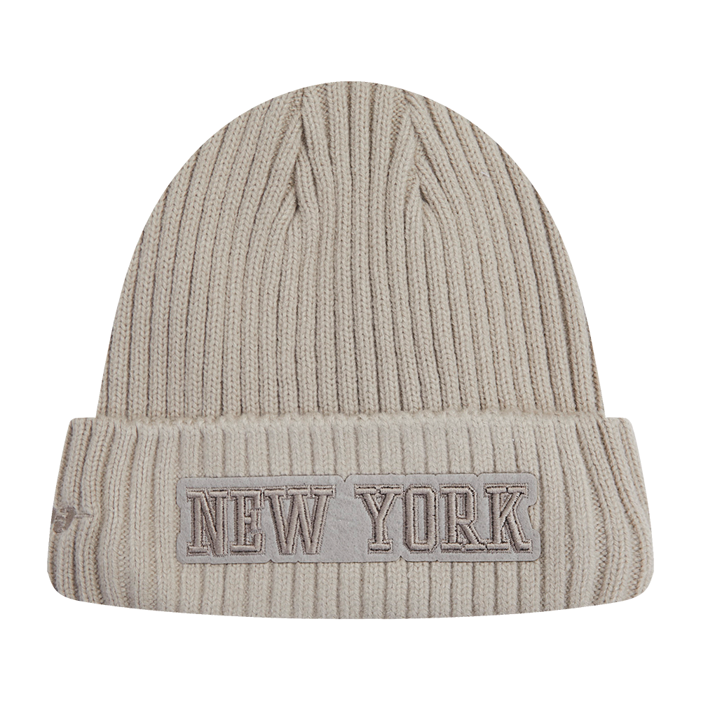 NBA NEW YORK KNICKS NEUTRAL BEANIE (TAUPE)