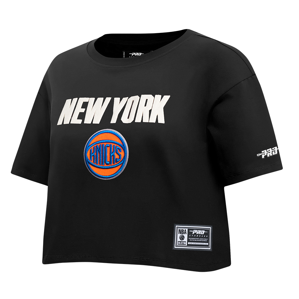 NBA NEW YORK KNICKS MODERN ORIGINALS WOMEN'S SJ BOXY TEE (BLACK)