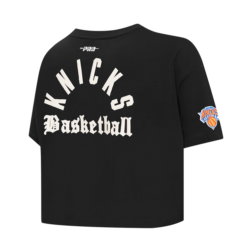 NBA NEW YORK KNICKS MODERN ORIGINALS WOMEN'S SJ BOXY TEE (BLACK)