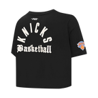 NBA NEW YORK KNICKS MODERN ORIGINALS WOMEN'S SJ BOXY TEE (BLACK)