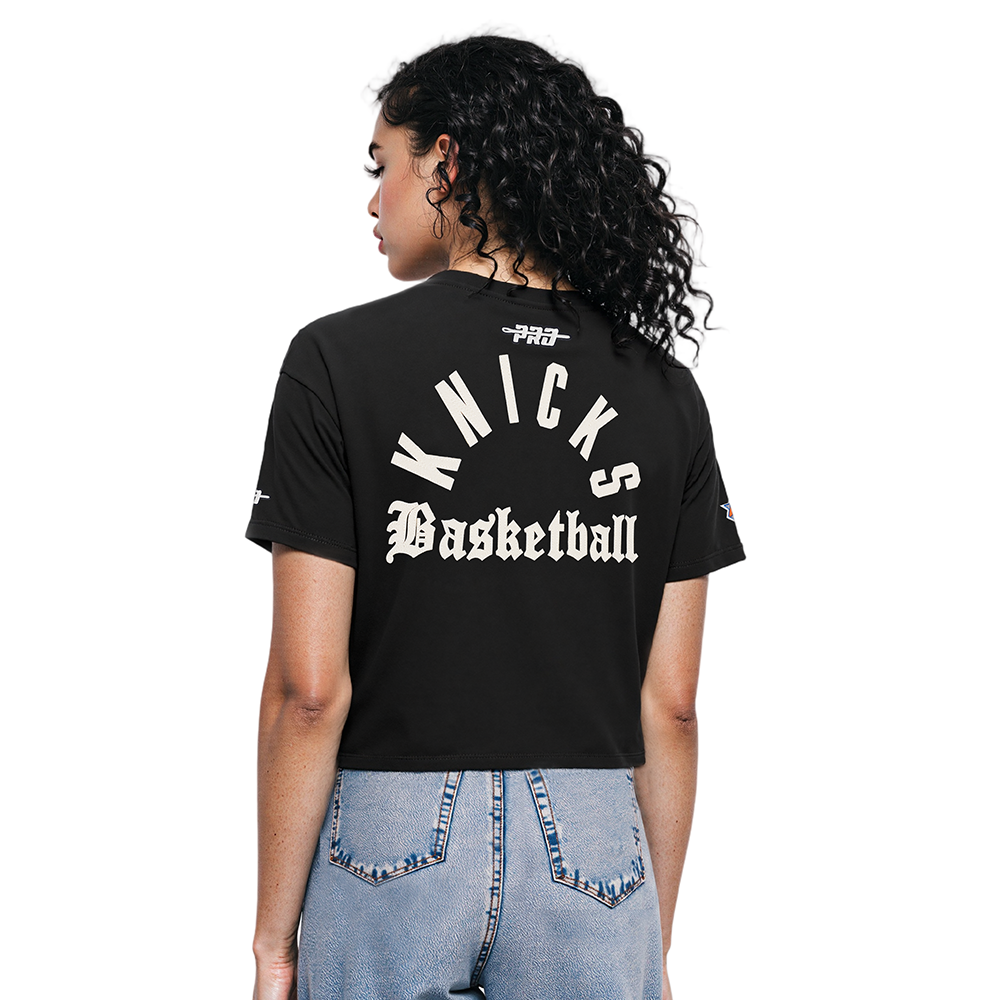 NBA NEW YORK KNICKS MODERN ORIGINALS WOMEN'S SJ BOXY TEE (BLACK)