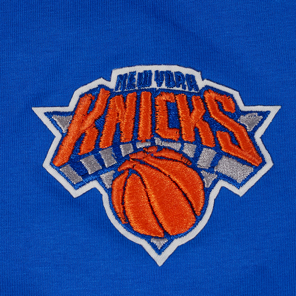 NBA NEW YORK KNICKS MODERN ORIGINALS T-SHIRT EN JERSEY SIMPLE À COUPE CARRÉE POUR FEMME (BLEU ROYAL)