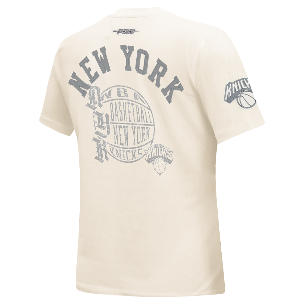 NBA NEW YORK KNICKS STREET TEAM WOMEN'S SJ SLIM FIT TEE (EGGSHELL)