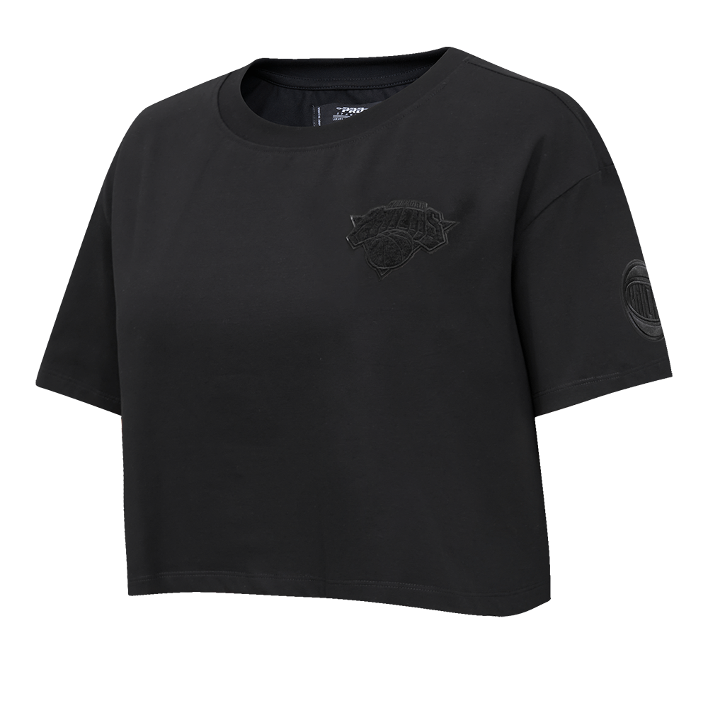 NBA NEW YORK KNICKS TRIPLE BLACK WOMEN'S BOXY TEE (TRIPLE BLACK)