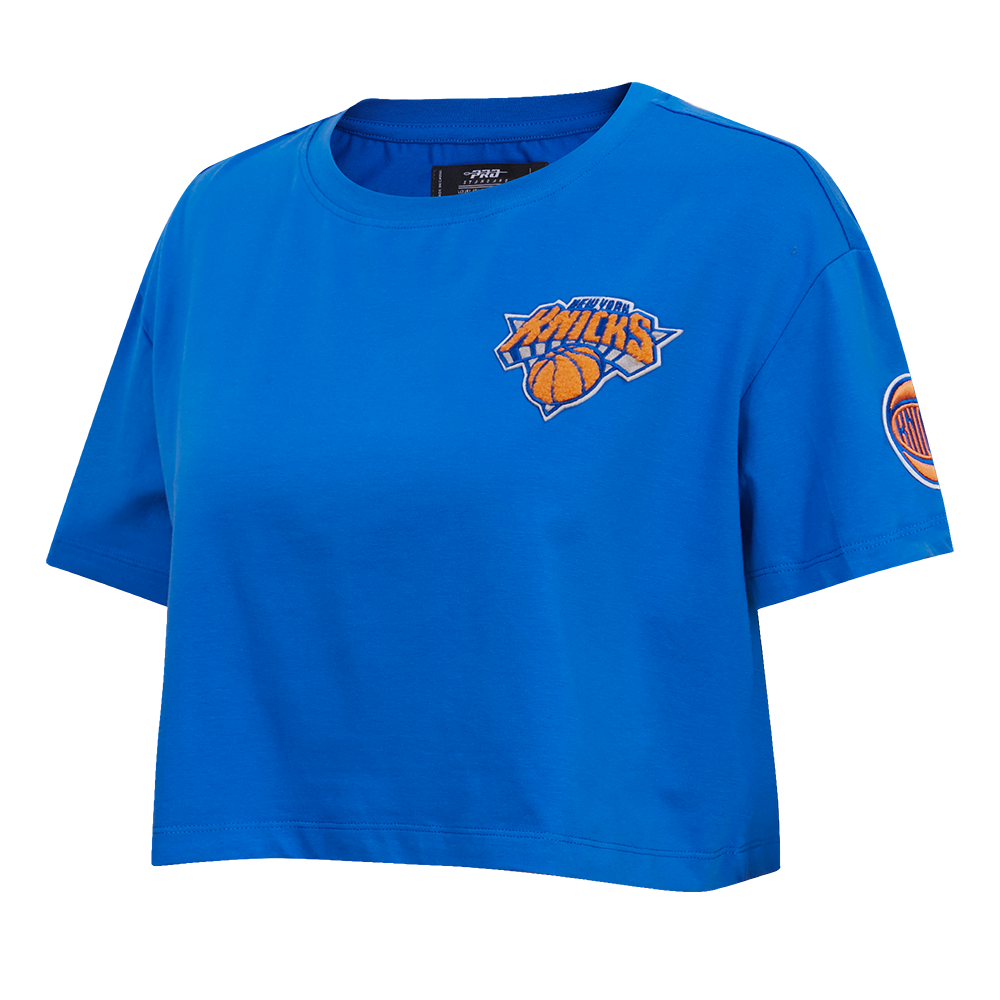 NBA NEW YORK KNICKS CLASSIC WOMEN'S BOXY TEE (ROYAL BLUE)