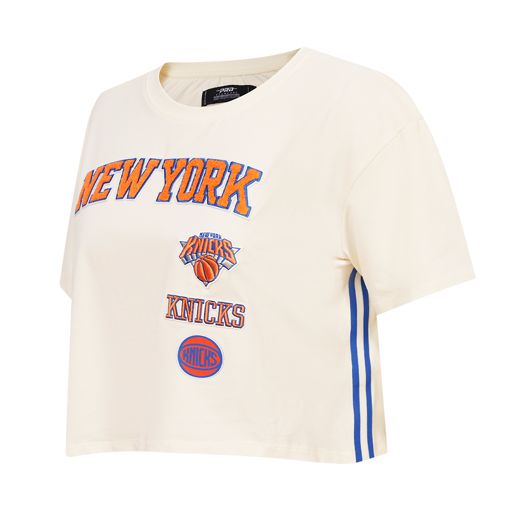 NBA NEW YORK KNICKS RETRO CLASSIC WOMEN'S BOXY TEE (EGGSHELL)