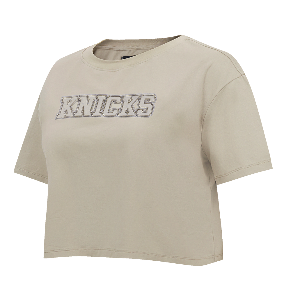NBA NEW YORK KNICKS NEUTRAL WOMEN'S BOXY TEE (TAUPE)