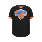 NBA NEW YORK KNICKS CLASSIC CHEMISE BOUTONNÉE EN FILET POUR GARÇON JUNIOR (NOIR/ORANGE)
