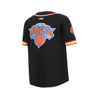 NBA NEW YORK KNICKS CLASSIC CHEMISE BOUTONNÉE EN FILET POUR GARÇON JUNIOR (NOIR/ORANGE)