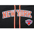 NBA NEW YORK KNICKS CLASSIC CHEMISE BOUTONNÉE EN FILET POUR GARÇON JUNIOR (NOIR/ORANGE)