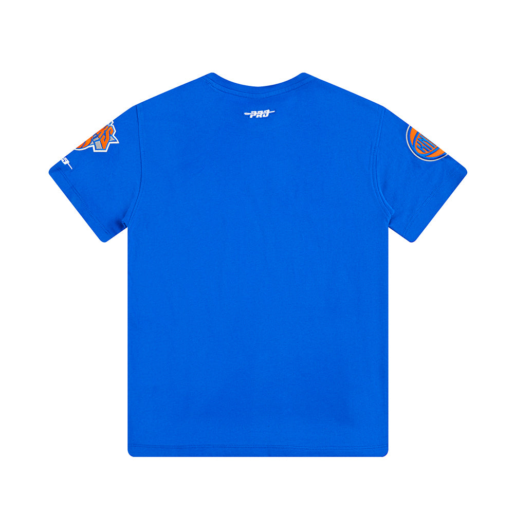 NBA NEW YORK KNICKS CLASSIC T-SHIRT EN JERSEY SIMPLE POUR GARÇON JUNIOR (BLEU ROYAL)