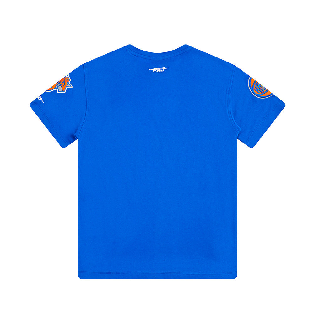 NBA NEW YORK KNICKS CLASSIC SINGLE JERSEY BIG BOY'S SINGLE JERSEY TEE (ROYAL BLUE)