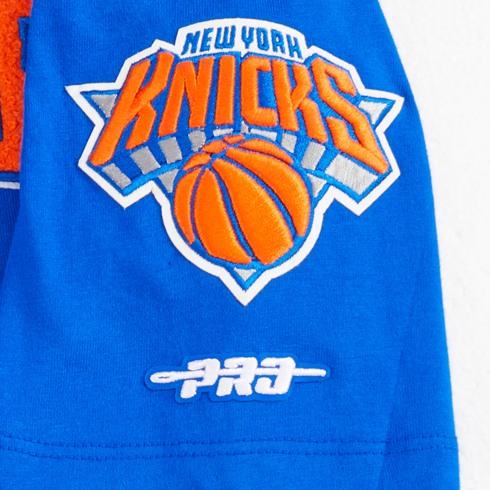 NBA NEW YORK KNICKS CLASSIC T-SHIRT EN JERSEY SIMPLE POUR GARÇON JUNIOR (BLEU ROYAL)