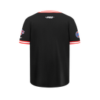 NBA NEW YORK KNICKS CLASSIC BIG BOY'S SS STRIPED RIB TEE (BLACK/ORANGE)