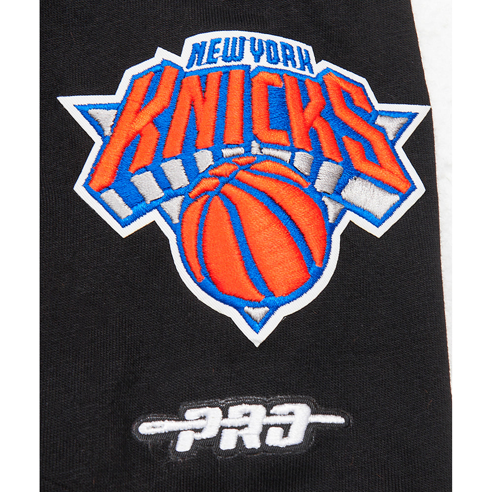 NBA NEW YORK KNICKS CLASSIC BIG BOY'S SS STRIPED RIB TEE (BLACK/ORANGE)