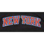NBA NEW YORK KNICKS CLASSIC BIG BOY'S SS STRIPED RIB TEE (BLACK/ORANGE)