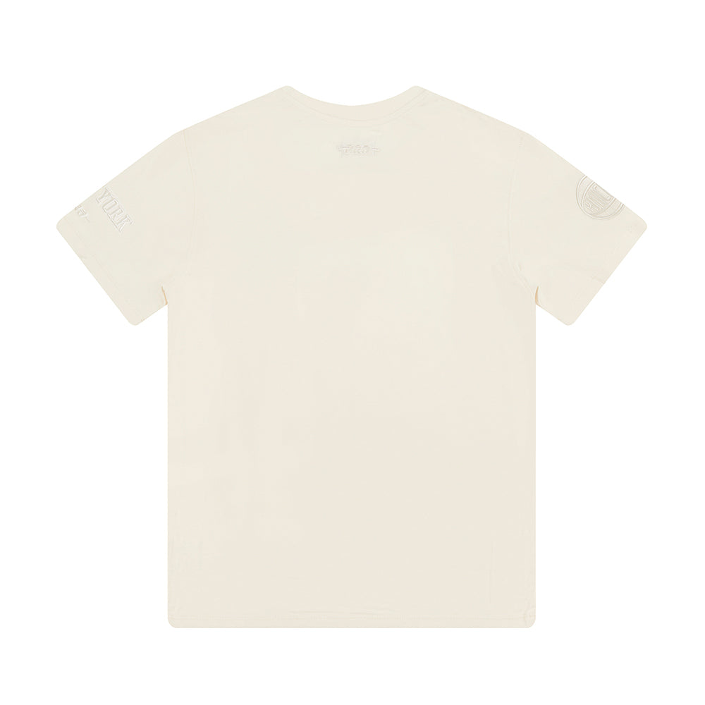 NBA NEW YORK KNICKS NEUTRAL BIG BOY'S SHORT SLEEVE TEE (EGGSHELL)