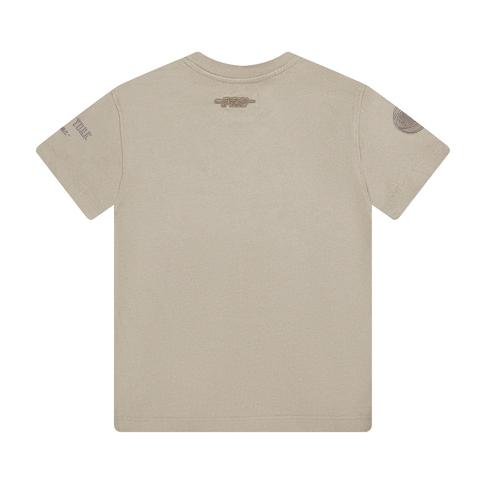 NBA NEW YORK KNICKS NEUTRAL BIG BOY'S SHORT SLEEVE TEE (TAUPE)
