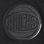 NBA NEW YORK KNICKS TRIPLE BLACK BIG BOY'S SS STRIPED RIB TEE (JET BLACK)
