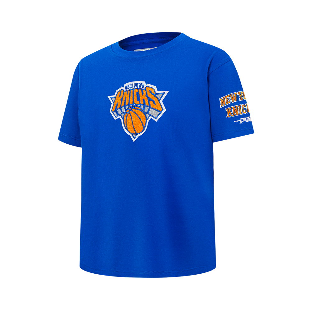 NBA NEW YORK KNICKS RETRO CLASSIC SINGLE JERSEY BIG BOYS SINGLE JERSEY TEE (ROYAL BLUE)