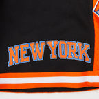 NBA NEW YORK KNICKS CLASSIC BIG BOY'S FLEECE 2.0 SHORT (BLACK/ORANGE)