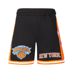 NBA NEW YORK KNICKS CLASSIC BIG BOY'S FLEECE 2.0 SHORT (BLACK/ORANGE)