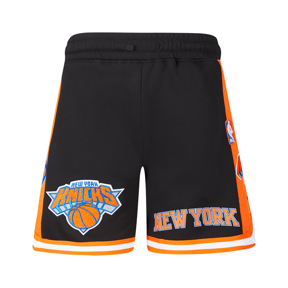 NBA NEW YORK KNICKS CLASSIC BIG BOY'S FLEECE 2.0 SHORT (BLACK/ORANGE)