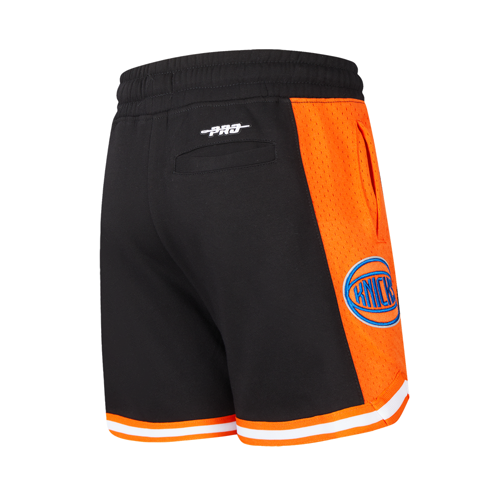 NBA NEW YORK KNICKS CLASSIC BIG BOY'S FLEECE 2.0 SHORT (BLACK/ORANGE)
