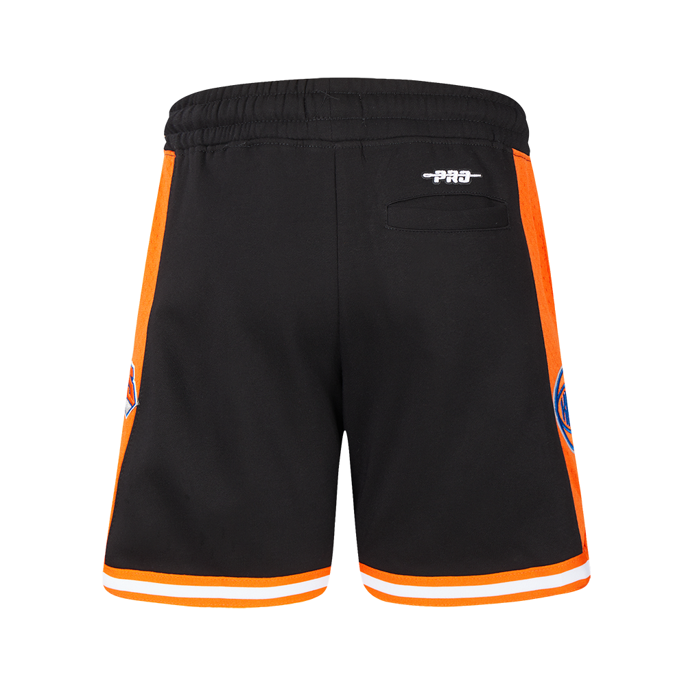 NBA NEW YORK KNICKS CLASSIC BIG BOY'S FLEECE 2.0 SHORT (BLACK/ORANGE)