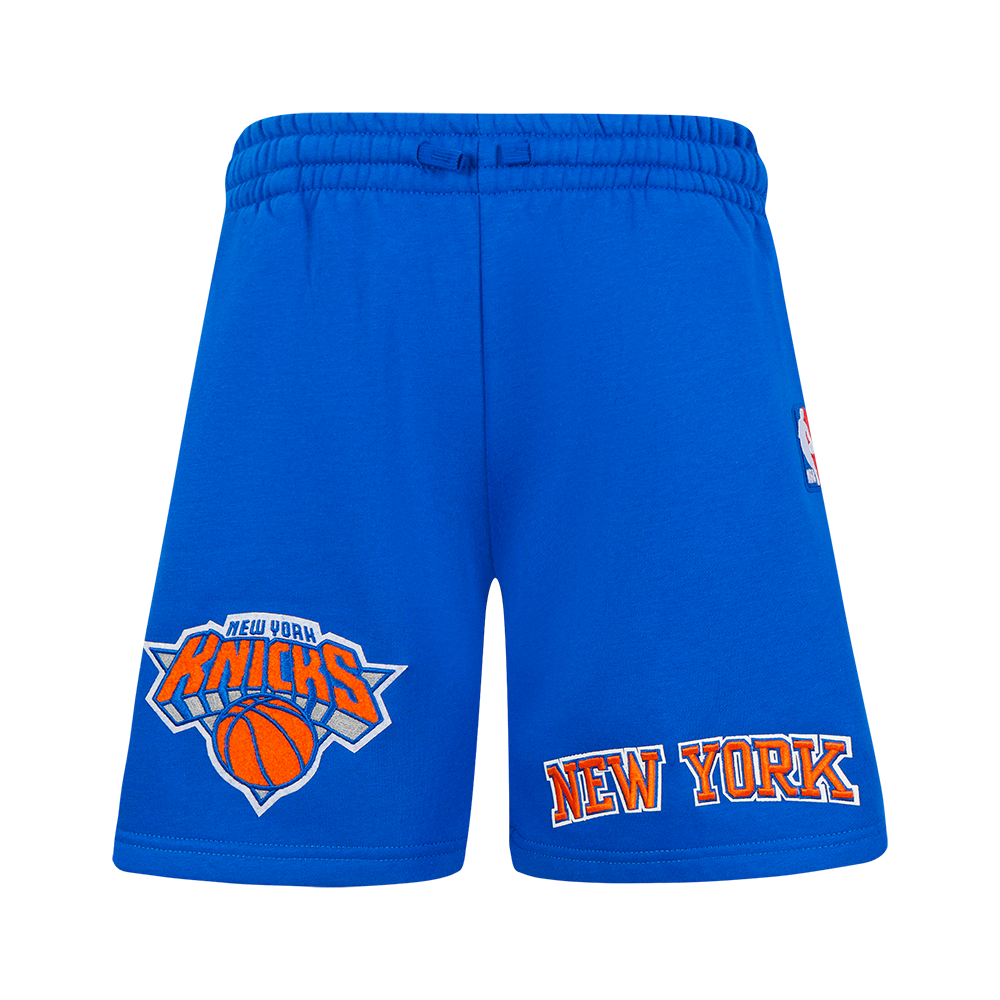 NBA NEW YORK KNICKS RETRO CLASSIC BIG BOY'S FLC SHORT (ROYAL BLUE)