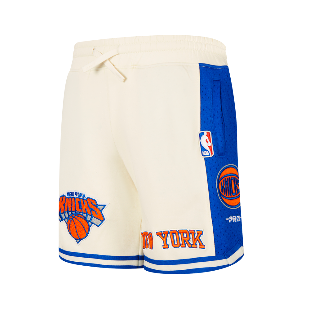 NBA NEW YORK KNICKS RETRO CLASSIC BIG BOY'S FLC 2.0 SHORT (EGGSHELL/ROYAL BLUE)