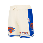 NBA NEW YORK KNICKS RETRO CLASSIC BIG BOY'S FLC 2.0 SHORT (EGGSHELL/ROYAL BLUE)