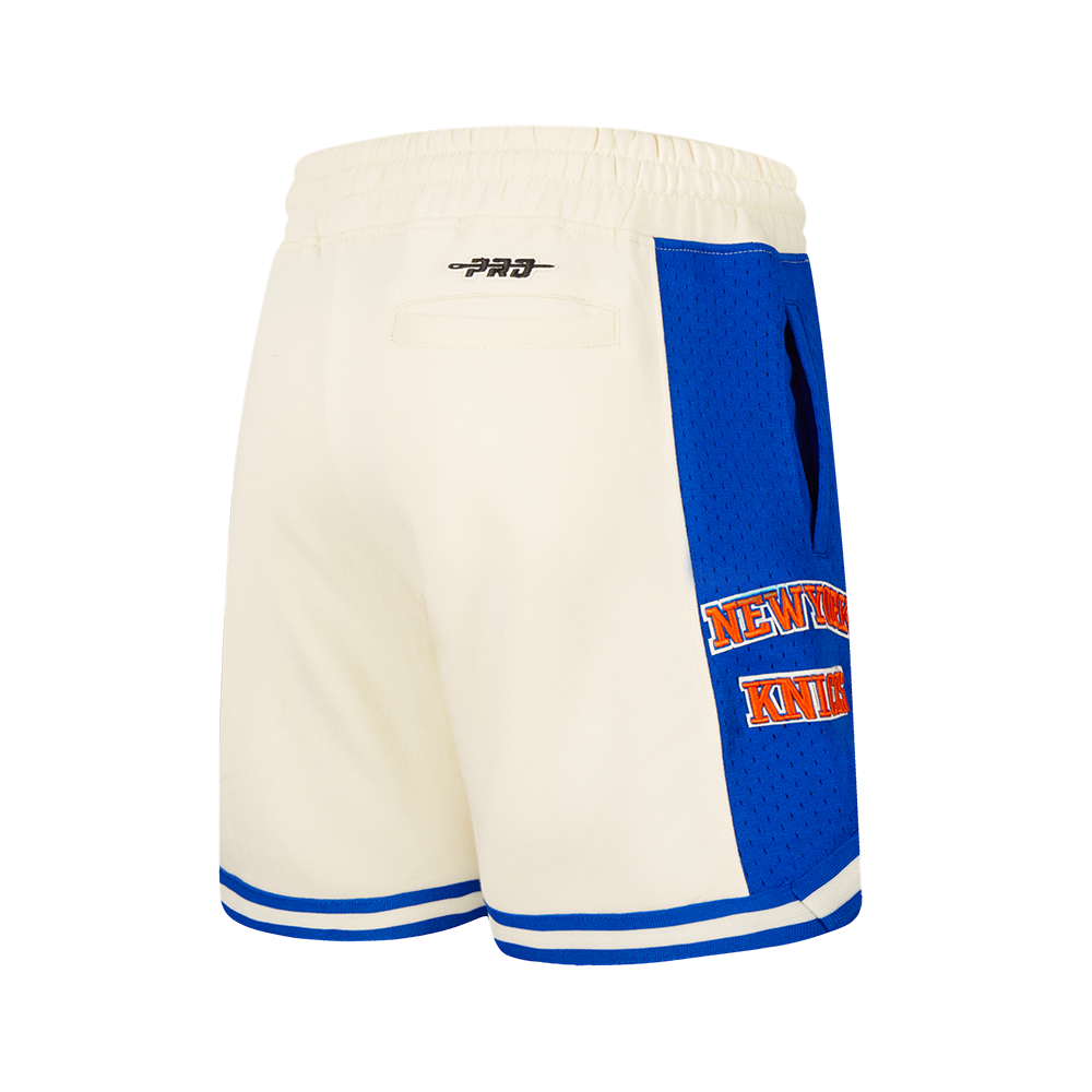 NBA NEW YORK KNICKS RETRO CLASSIC BIG BOY'S FLC 2.0 SHORT (EGGSHELL/ROYAL BLUE)