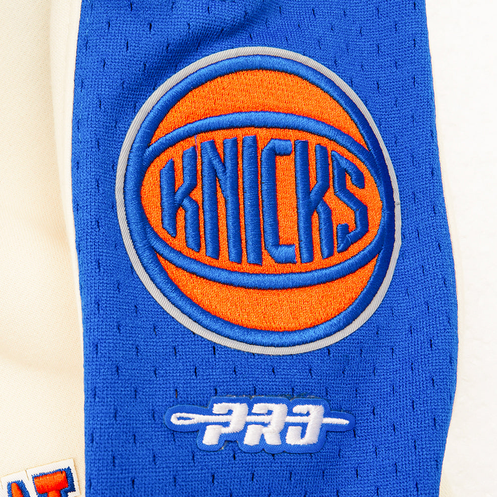 NBA NEW YORK KNICKS RETRO CLASSIC BIG BOY'S FLC 2.0 SHORT (EGGSHELL/ROYAL BLUE)
