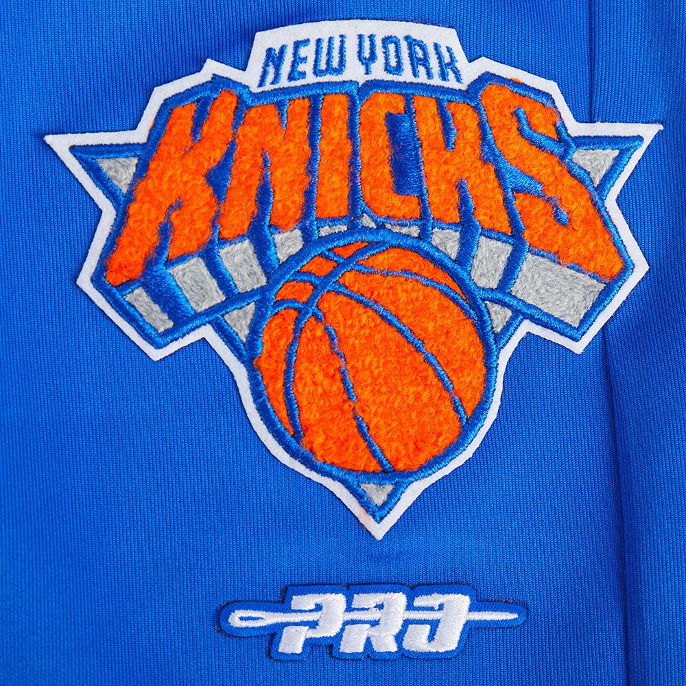 NBA NEW YORK KNICKS CLASSIC BIG BOY'S TRACK PANT (ROYAL BLUE/ORANGE)