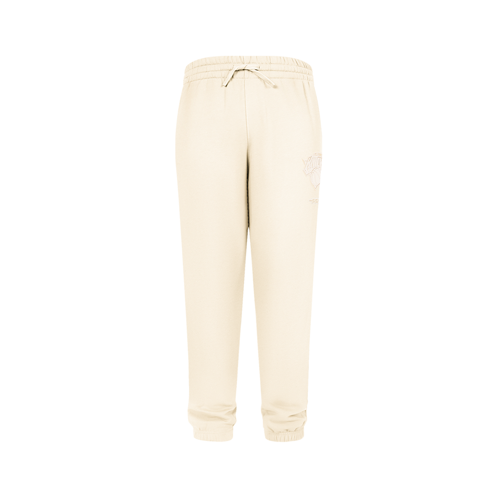 NBA NEW YORK KNICKS NEUTRAL BIG BOY'S FLC SWEATPANT (EGGSHELL)