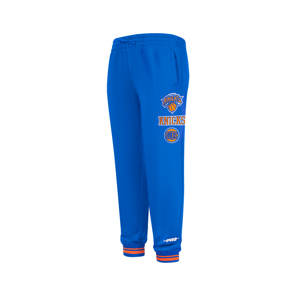 NBA NEW YORK KNICKS RETRO CLASSIC BIG BOY'S RIB FLC SWEATPANT (ROYAL/ORANGE/ROYAL)