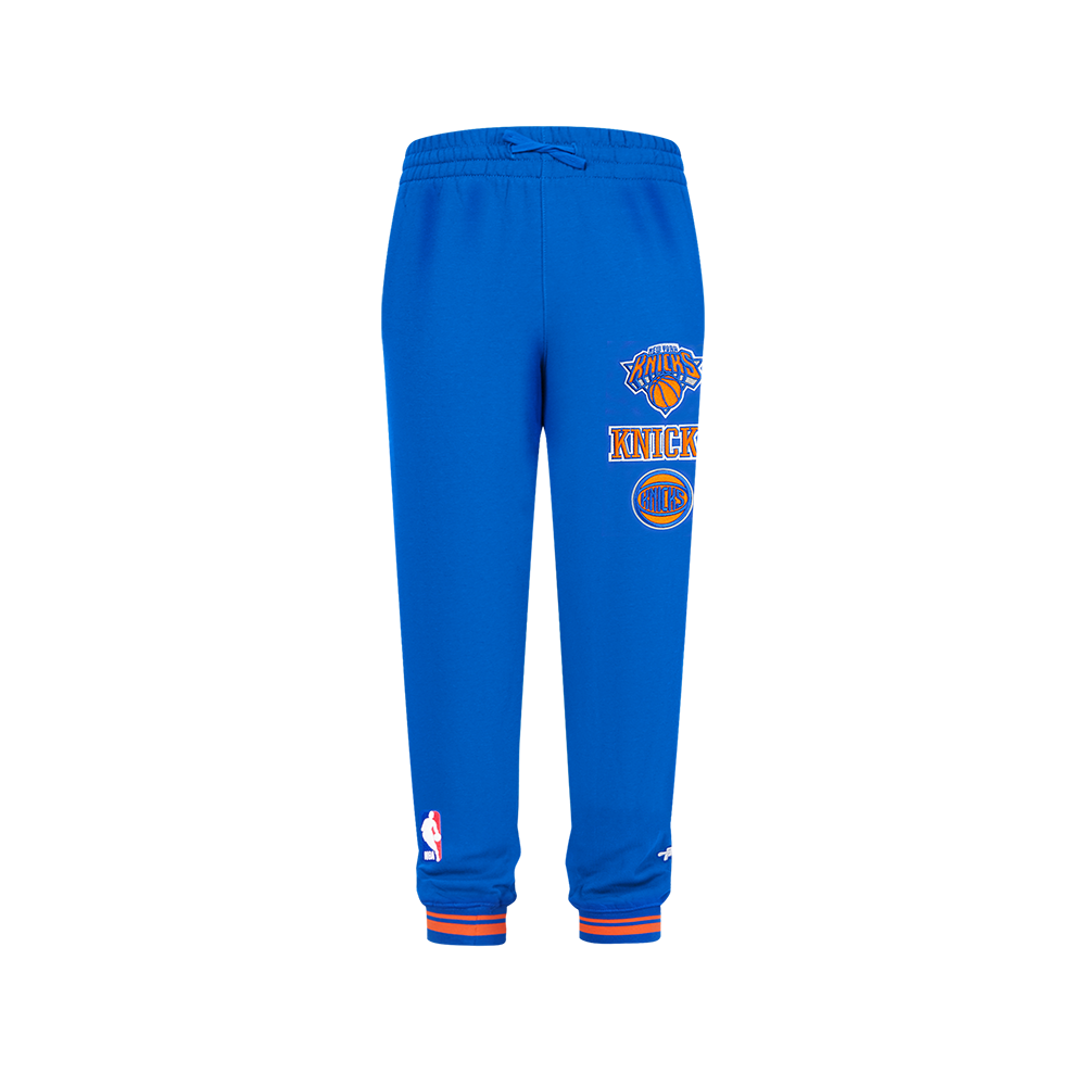 NBA NEW YORK KNICKS RETRO CLASSIC BIG BOY'S RIB FLC SWEATPANT (ROYAL/ORANGE/ROYAL)