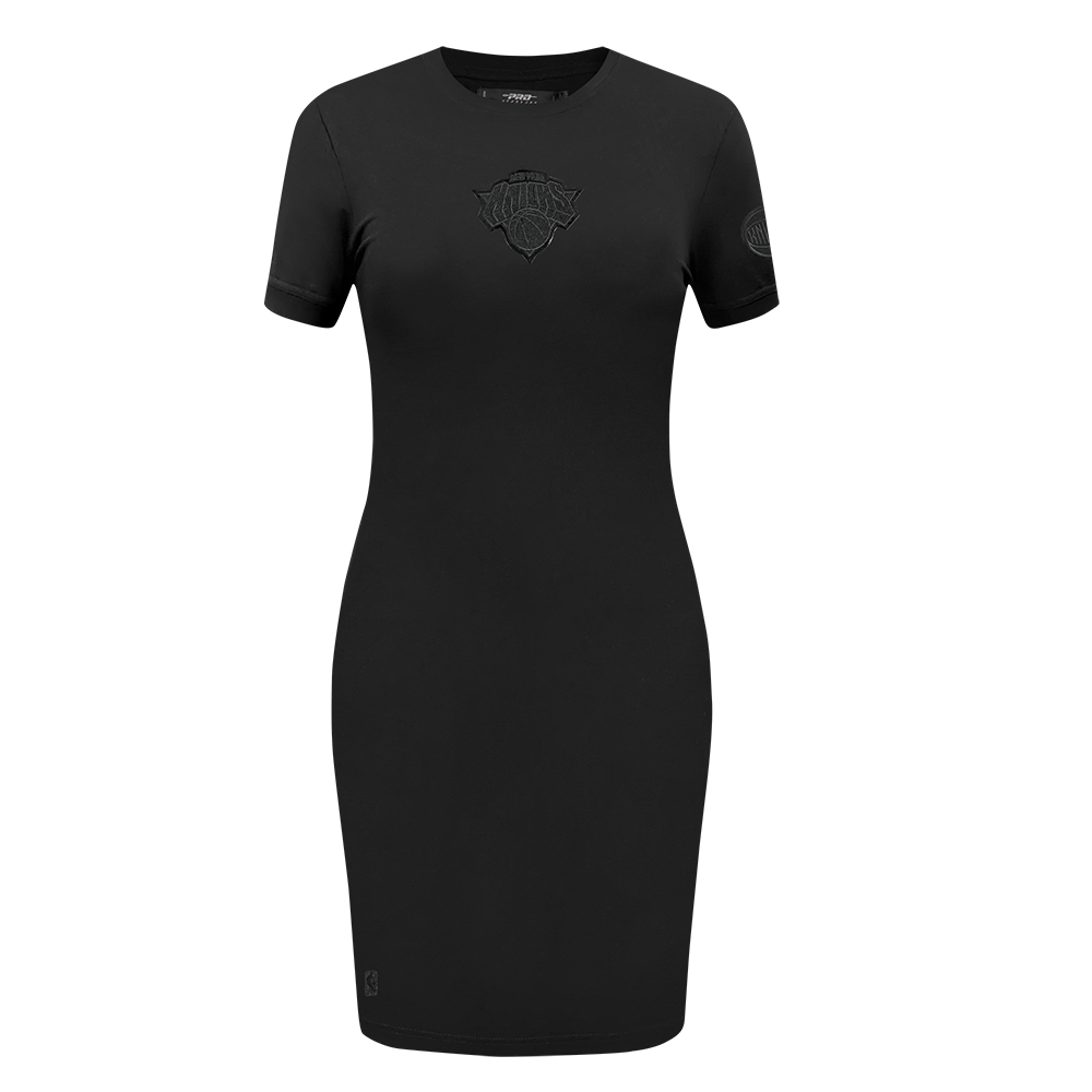 NBA NEW YORK KNICKS TRIPLE BLACK WOMEN'S BODY CON DRESS (TRIPLE BLACK WOMEN'S)