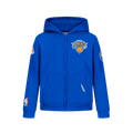 NBA NEW YORK KNICKS CLASSIC CHANDAIL À CAPUCHON EN MOLLETON À GLISSIÈRE POUR GARÇON JUNIOR (BLEU ROYAL)